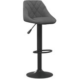 Furnova Barski stolček temno siv žamet, (21948861) | Shoptok.si