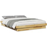 Maison Chic Posteljni okvir - Dvoposteljna postelja - Zakonska postelja brez vzmetnice 150x200 cm masivni les hrast-J10917, (21759171) Cene