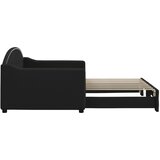 Dnevni krevet na razvlačenje crni 90 x 190 cm od tkanine | shoptok.hr