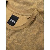 Ombre Men's patterned cotton short-sleeved T-shirt - olive | Shoptok.si