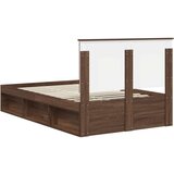  Konstrukcija postelje z vzglavjem Rjav hrast 120 x 200 cm, (5000103255) | Shoptok.si