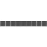 vidaXL Komplet ograjnih panelov WPC 1564x186 cm črn cene