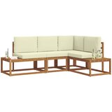  Set vanjskih sofa s jastukom 4 Komad Prirodna i krem | shoptok.hr