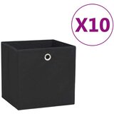  Kutije za pohranu od netkane tkanine 10 kom 28x28x28 cm crne | shoptok.hr