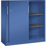 C+P Omara z drsnimi vrati ASISTO, višina 1292 mm, širina 1200 mm, encijan modre/encijan modre barve | Shoptok.si