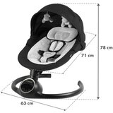 Kidwell Električna dječja ležaljka REVE 2-u-1 crna | shoptok.hr