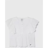PepeJeans Otroška bombažna majica OMAIRA bela barva
