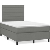  box spring s madracem LED tamnosivi 120 x 190 cm tkanina | shoptok.hr