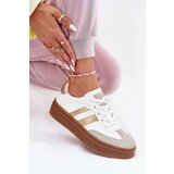 Boto EVENTO Women's Platform Sneakers Made Of Eco Leather White-Gold Elaraven | shoptok.hr