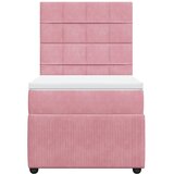 Box spring krevet s madracem ružičasti 90x190 cm baršunasti | shoptok.hr