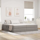  Krevet s madracem i skladištem Sivo-smeđa 200 x 200 cm | shoptok.hr