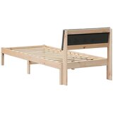 Okvir kreveta smeđe i tamnosivo 75 x 190 cm Masivna borovina | shoptok.hr