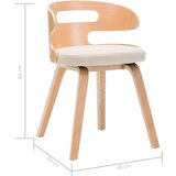  Jedilni stoli 4 kosi krem ukrivljen les in umetno usnje, (20700086) | Shoptok.si