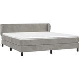  Box spring postelja z vzmetnico svetlo siva 160x200 cm žamet, (20790628) | Shoptok.si