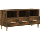 Maison Chic TV omarica - TV stojalo - Televizijska omarica dimljeni hrast 102x36x50 cm konstruiran les, (21699343) Cene