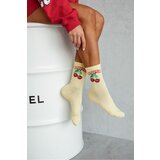 Milena Women's Socks CHERRIES Yellow | Shoptok.si