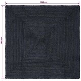  Tepih za područje Tamnosiva 240 x 240 cm Juta - 240 x 240 cm Tamnosiva | shoptok.hr
