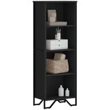 vidaXL Regal za knjige crni 50x31x137,5 cm od konstruiranog drva Cijene