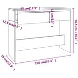  Konzolni stol boja hrasta 100x35x76,5 cm od konstruiranog drva | shoptok.hr