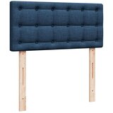 vidaXL Box spring postelja z vzmetnico modra 90x200 cm blago | Shoptok.si