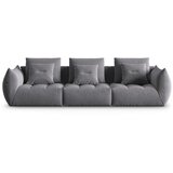 Micadoni Temno siva sedežna garnitura iz tkanine bouclé 332 cm Bloom – Home Cene