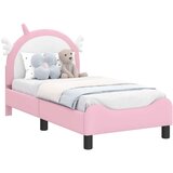  Okvir kreveta za malu djecu s naslonom Ružičasta 70 x 140 cm PU | shoptok.hr