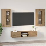  Set TV komoda FLORIN 3 pcs Umjetnički hrast Konstruirano drvo | shoptok.hr