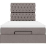 vidaXL Otomanski posteljni okvir z vzmetnico taupe 120x190 cm blago, (21609741) | Shoptok.si