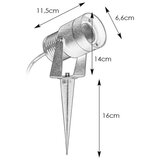 Markslöjd 107713 - Spoljašnja LED lampa GARDEN24 LED/3W/24V IP44, mat hrom | Eponuda.com