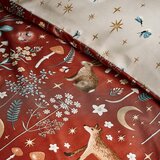 Catherine Lansfield Opečnato oranžna podaljšana posteljnina za zakonsko posteljo 230x220 cm Enchanted Twilight Animals – | Shoptok.si