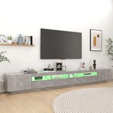 vidaXL TV ormarić s LED svjetlima siva boja betona 300 x 35 x 40 cm | shoptok.hr