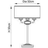  Endon 94369 - Stona lampa HIGHCLERE 3xE14/18W/230V bež/mat hrom | Eponuda.com