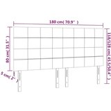 vidaXL Posteljno vzglavje 4 kosa krem 90x5x78/88 cm blago | Shoptok.si