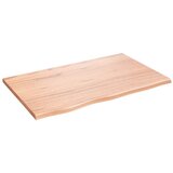 vidaXL Stenska polica svetlo rjava 80x50x2 cm trdna hrastovina Cene