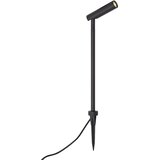 QAZQA Sodobni vrtni reflektor 12V črn 10cm vklj. LED IP65 - Lino Cene