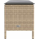  Vrtni otoman Bež i svijetlo siva 80 x 38 x 42 cm PE ratan | shoptok.hr