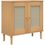  Komoda SENJA smeđa izgled ratana 80x35x80 cm masivna borovina | shoptok.hr