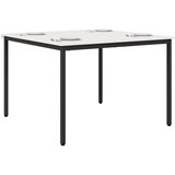  Stol za objedovanje Bijelo 110 x 110 x 75 cm Čvrsto borovo drvo | shoptok.hr