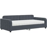 vidaXL Dnevna postelja z vzmetnico temno siva 100x200 cm žamet | Shoptok.si