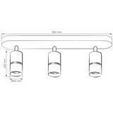 SPOT svetlo BAMBOO 3xGU10/10W/230V belo | Eponuda.com