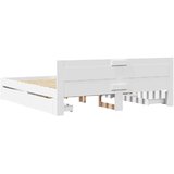  Krevetna konstrukcija s uzglavljem 2 pcs Bijeli 193 x 203 cm | shoptok.hr