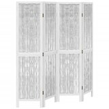  The Living Store Paravan 4-delni bel trden les pavlovnije - Pregrada Za Prostor, (21494149) | Shoptok.si