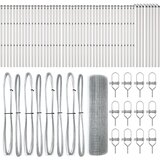 vidaXL varjena žična ograja s 13 stebri 0,4 x 100 m galvanizirano jeklo | Shoptok.si