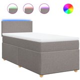 vidaXL Box spring postelja z vzmetnico taupe 90x200 cm blago, (21291422) | Shoptok.si