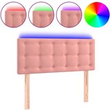Maison Chic led posteljno vzglavje - vzglavna omarica - nočna omarica roza 80x5x78/88 cm žamet, (21708102) Cene