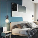 Toolight stropna viseća svjetiljka crna loft APP595-1CP | shoptok.hr