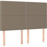  Posteljni okvir z vzglavjem taupe 140x200 cm blago, (20737051) | Shoptok.si