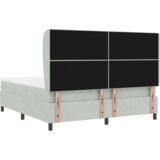 Box Spring Krevet s Madracem - Svijetlosiva 180x200 cm Baršun | shoptok.hr