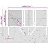 vidaXL Set Stupa Ograde Set od 2 Pocinčani čelik 25 x 0.5 m Izdržljivo | shoptok.hr