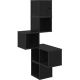 Police za kutne zidne Crni hrast 48 x 48 x 120 cm | shoptok.hr